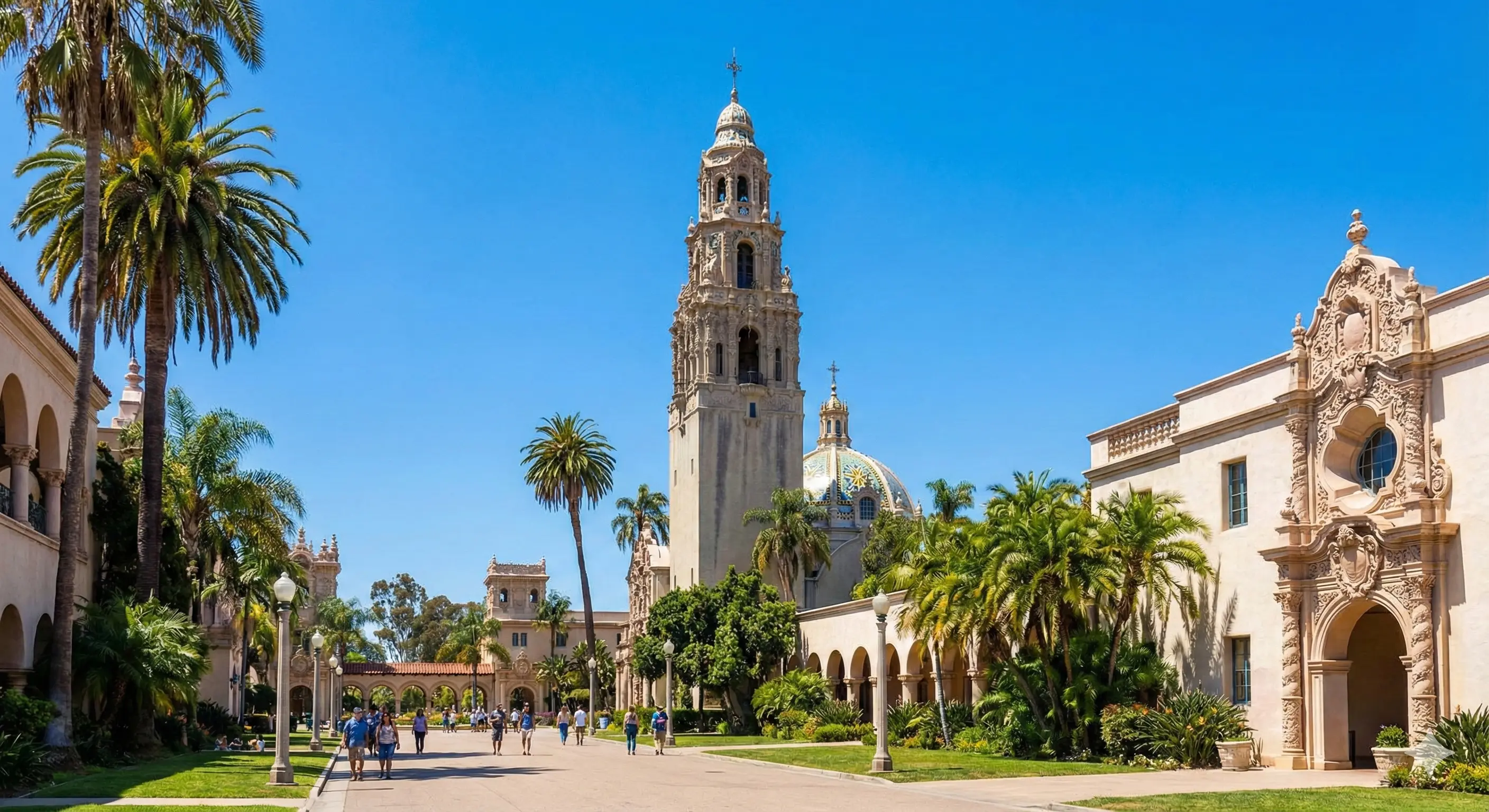 Balboa Park gardens and architecture